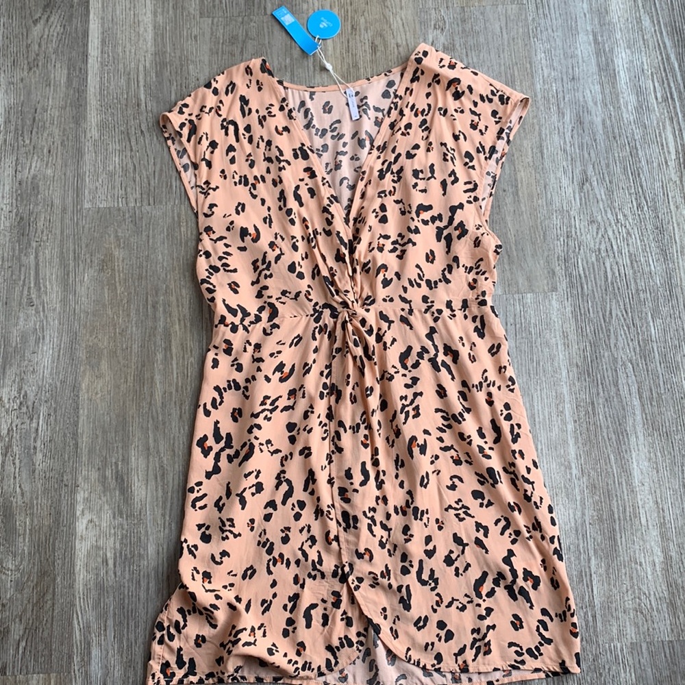 Cupshe Leopard Print Swim Coverup in Tan and Black